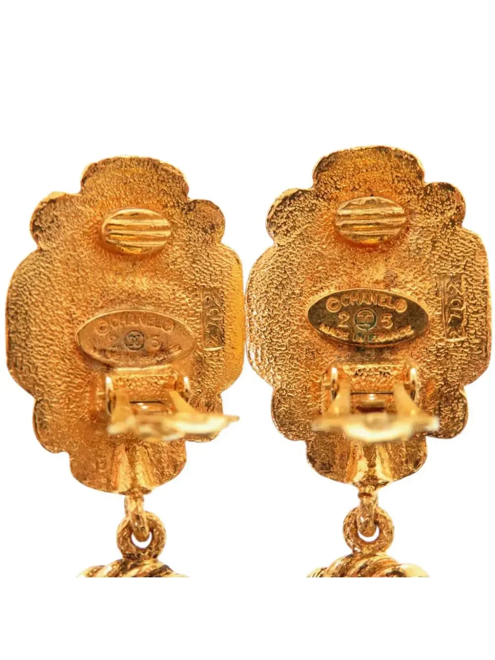 Chanel Vintage Earrings Gold-Tone Metal #299453C15B